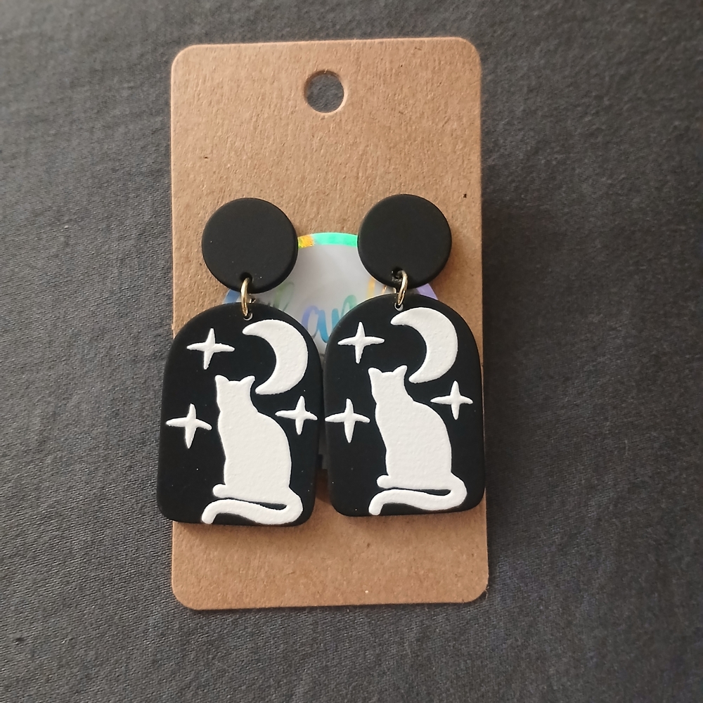 Halloween Cat Earrings-Set Of 2 Pairs